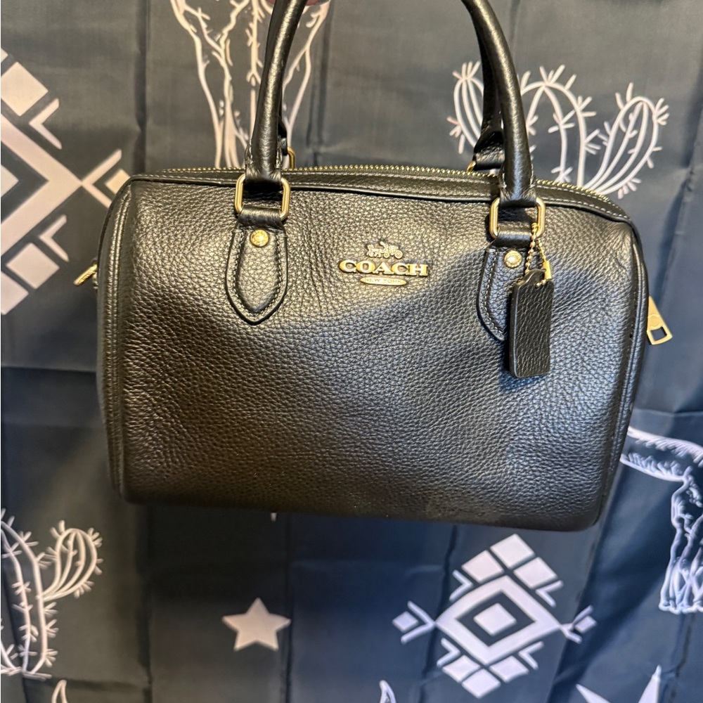 Coach Black and Tan Leopard Print Satchel Set - Picture 11 of 13